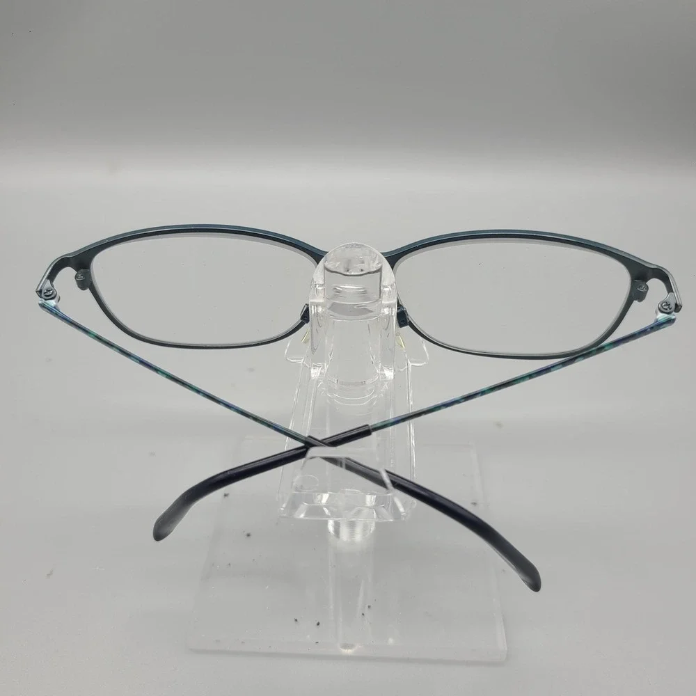 Charmant Titanium Perfection Eyeglasses Navy Blue Teal Pattern 52-15-135 Frames